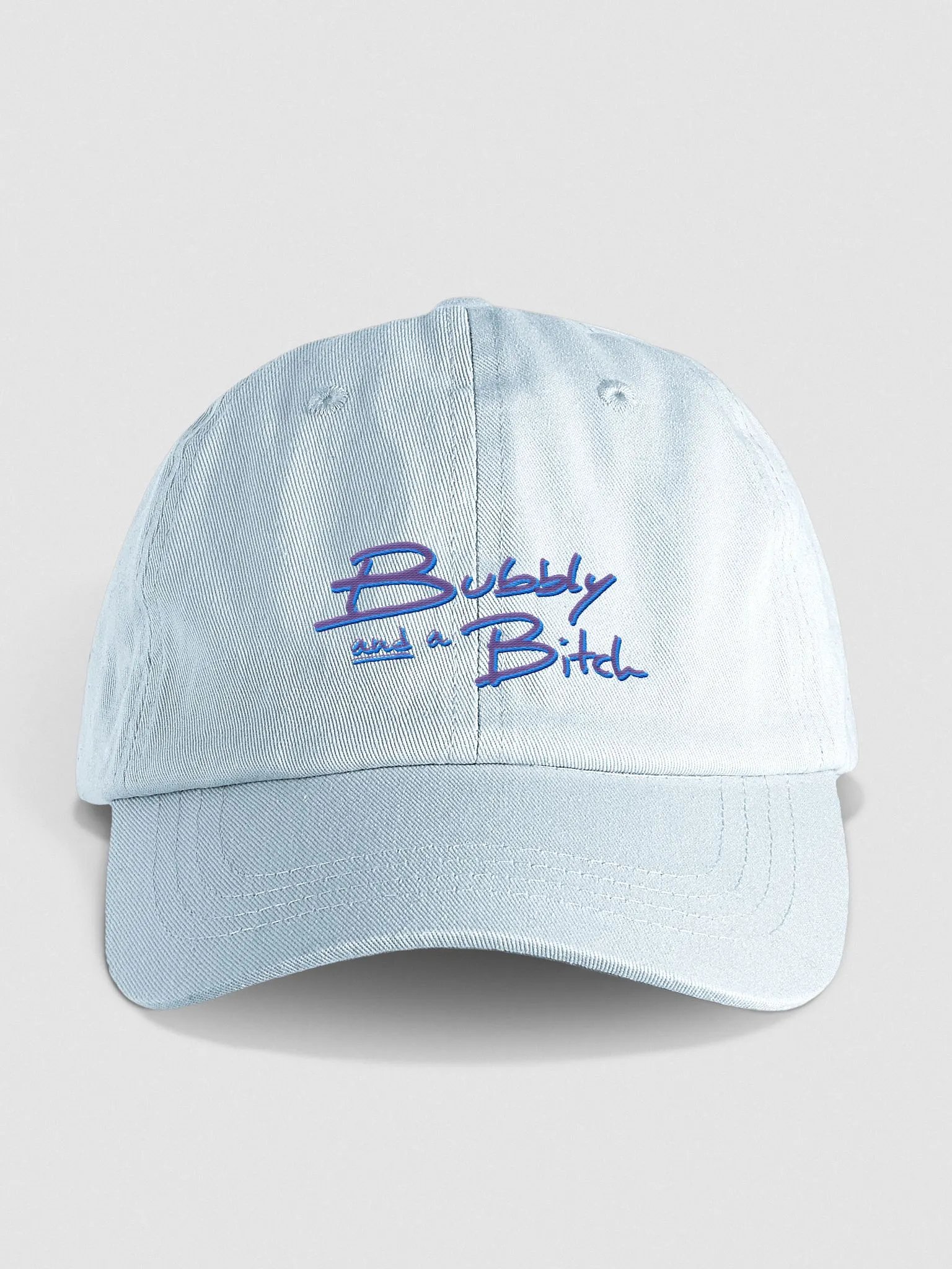 Bubbly and a B*tch shadow design (violet) embroidered pastel dad hat product image (3)