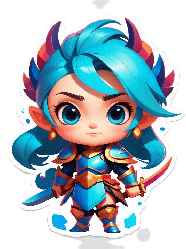 Chibi Warrior Set A - Pin Button Collection product image (2)
