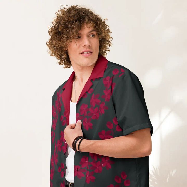 Hawaiian Shirt v3 - Charcoal Gray product image (1)