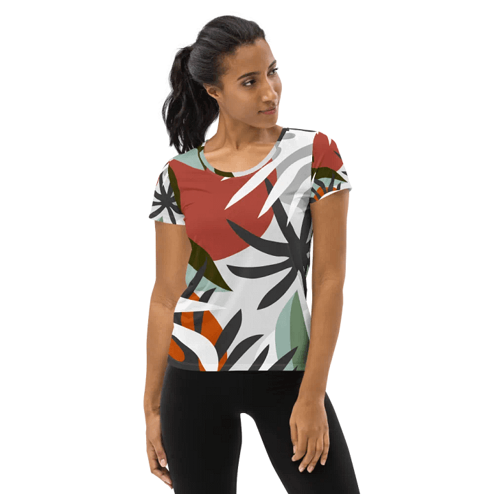 Dynamic Leaf Fusion Women's Athletic T-Shirt product image (1)