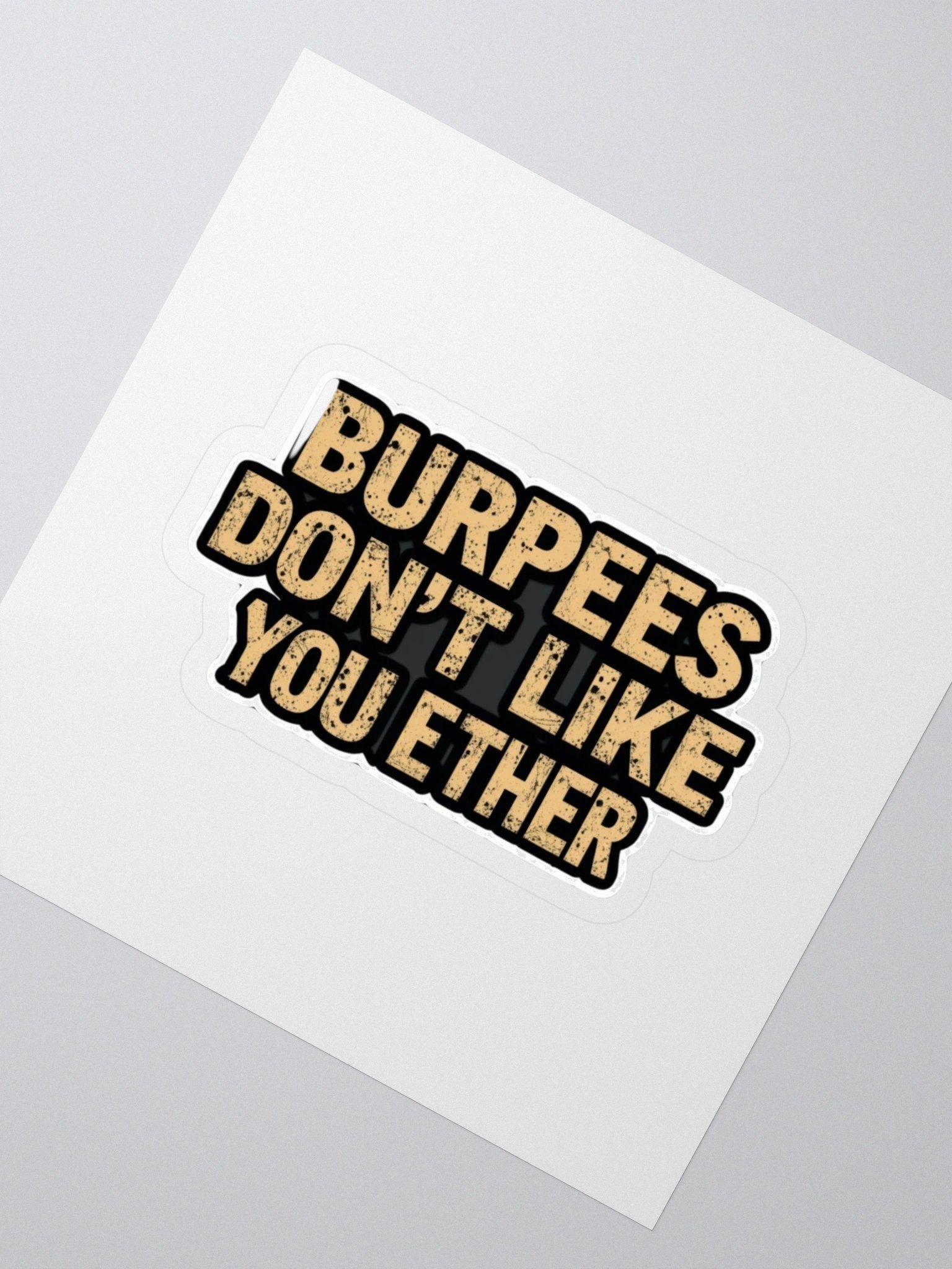 Bold Burpees Distressed Stickers product image (2)
