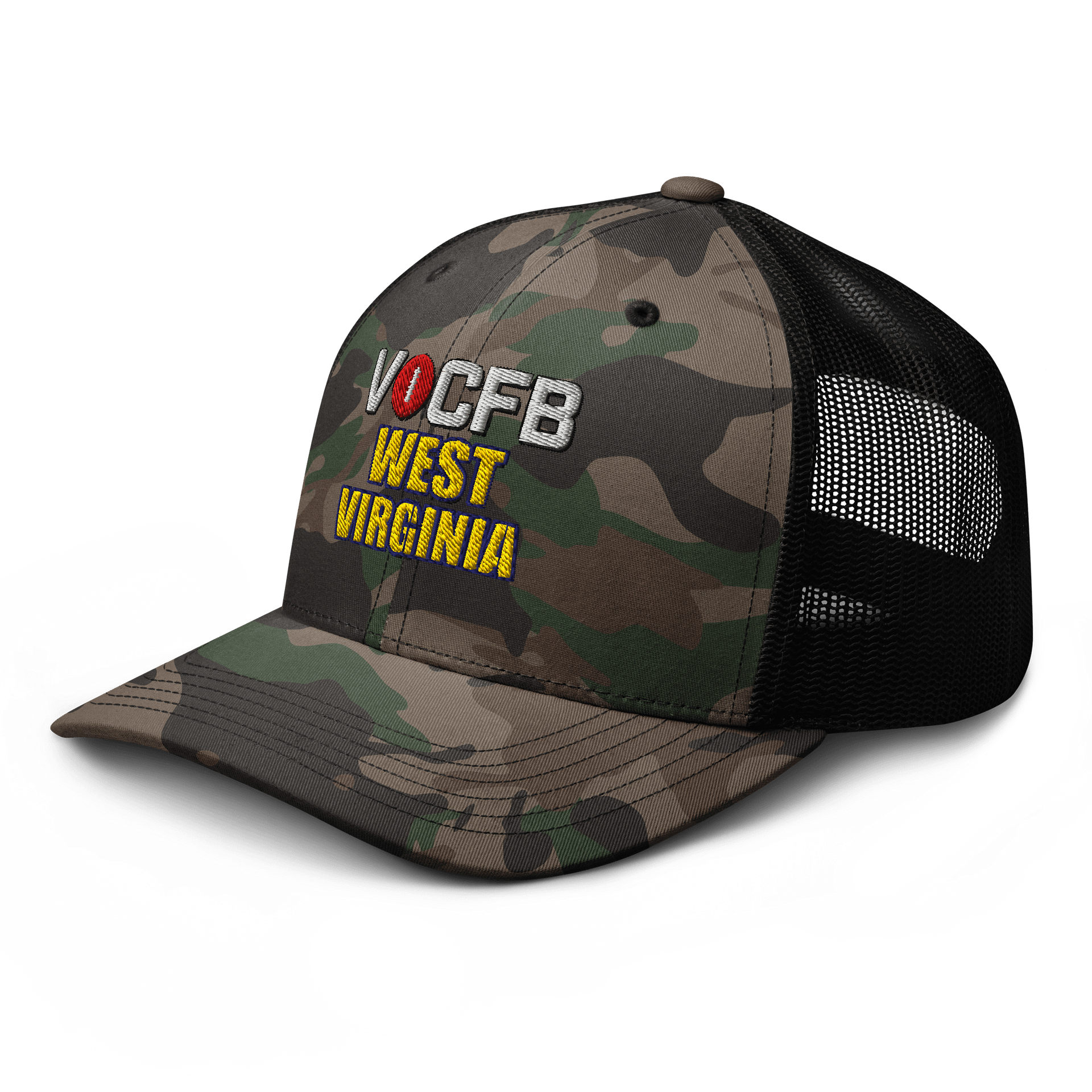West Virginia VOCFB Camo Trucker Hat product image (6)