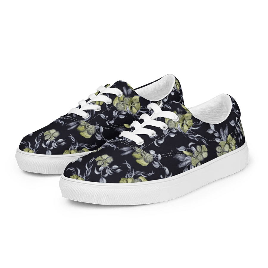 Gothic Flower | Men's Lace-Up Canvas Shoes product image (10)