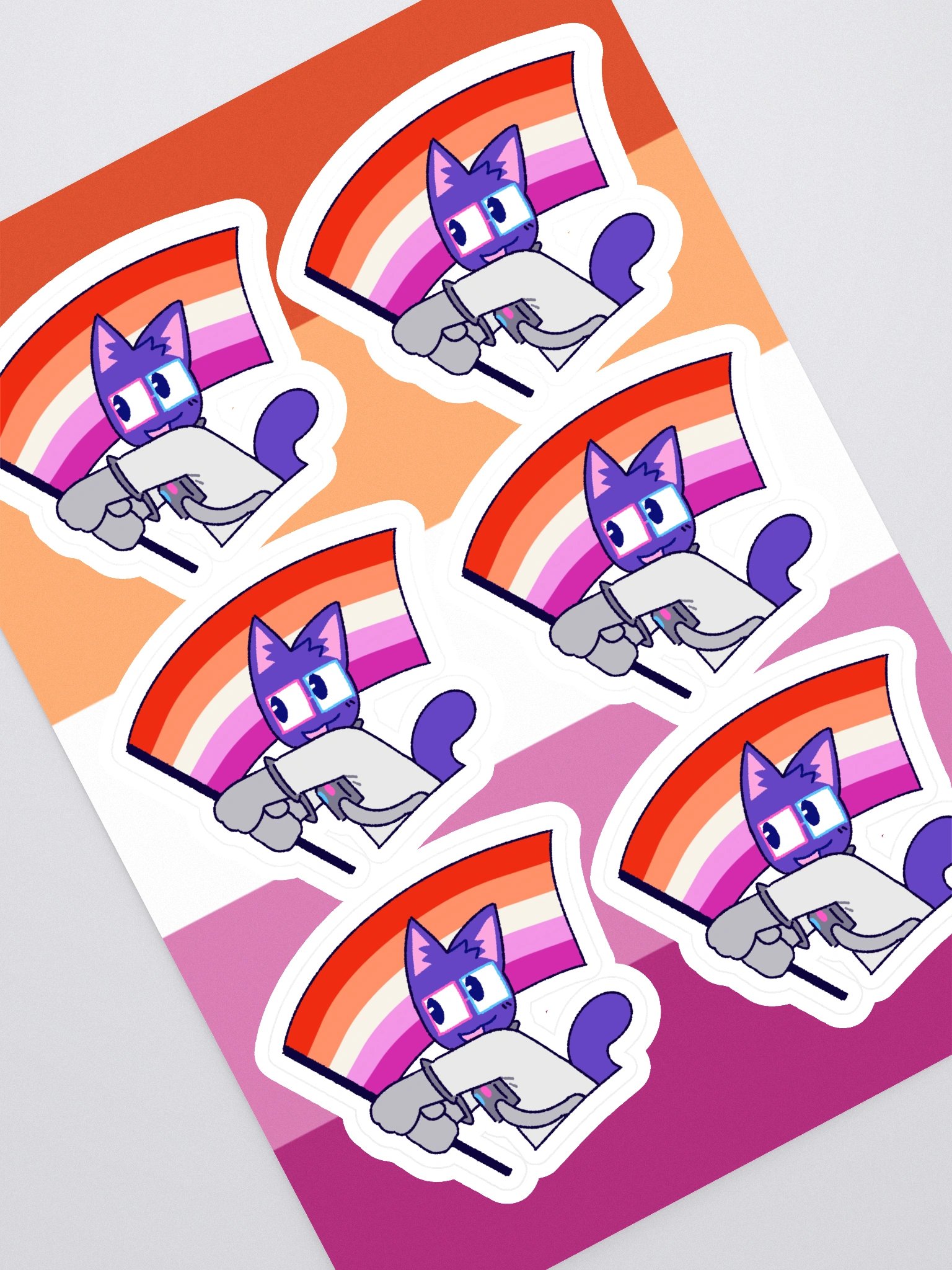 lesbian pride kaykay sticker sheet product image (1)