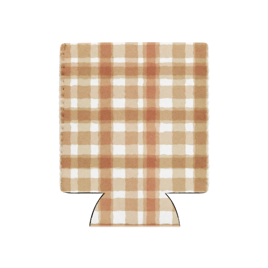 Retro Style Coozie Can Cooler – Brown & Yellow Dual Design product image (2)