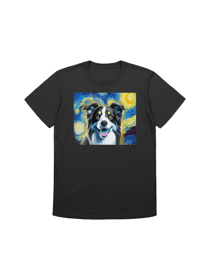 Surrealism Australian English Shepherd Starry Night Impressionist Dog Art T-Shirt product image (1)