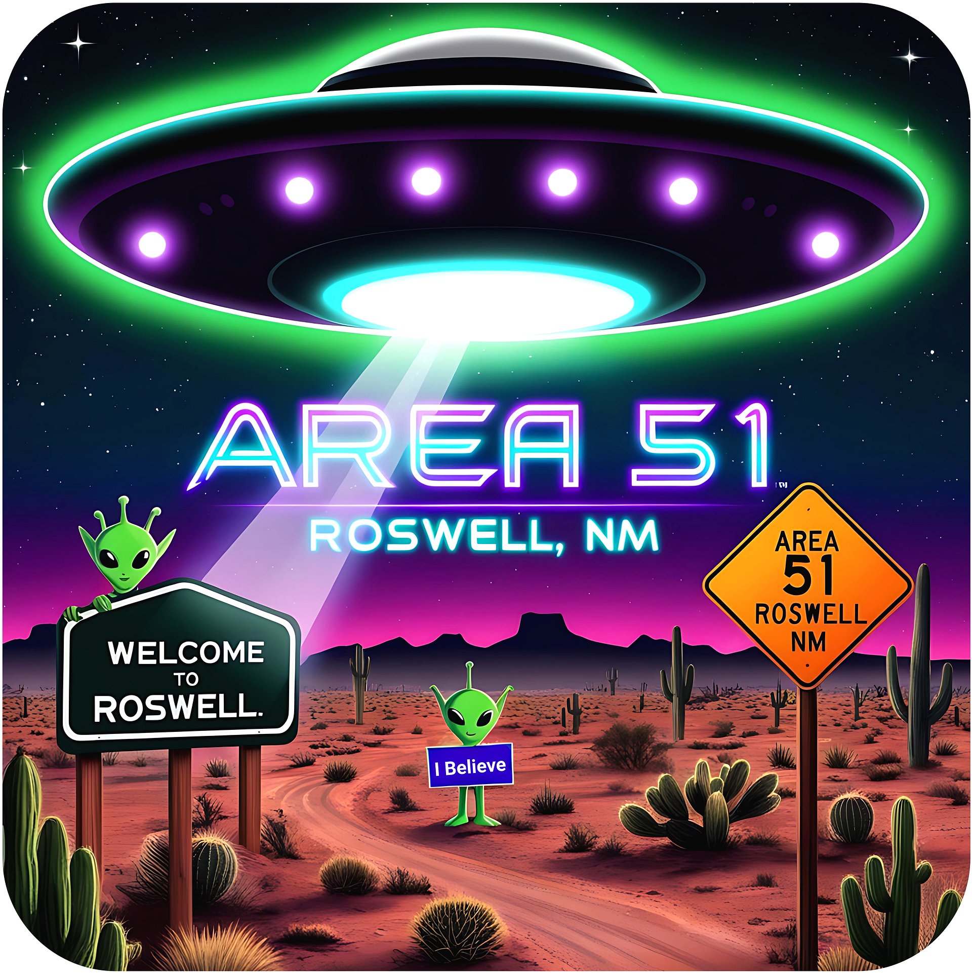 Area 51 Roswell New Mexico Souvenir Travel Parody T-Shirt product image (2)