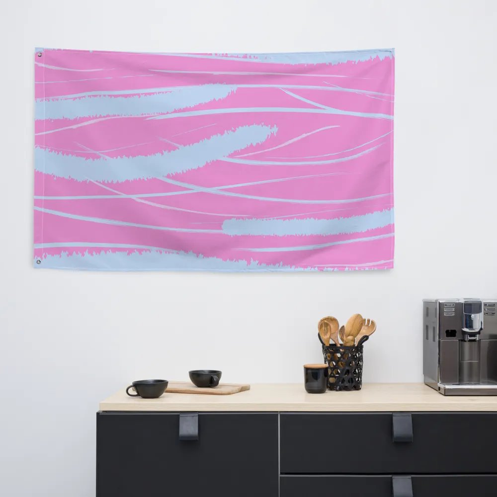 Whimsical Blue & Pink All-Over Flag product image (6)