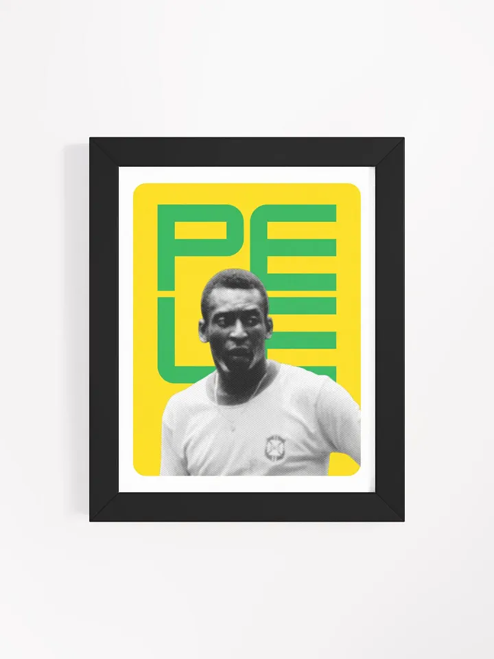 Pele BW Brazil Name Art Framed Print product image (2)