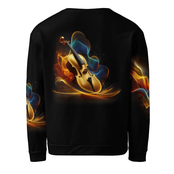 Golden Cello Musical Instrument - All-Over Unisex Sweatshirt #10 product image (2)