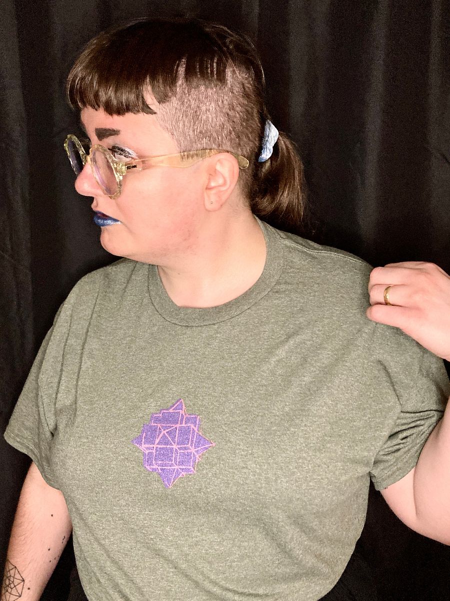ethereal geometry i unique screen printed t-shirt product image (3)