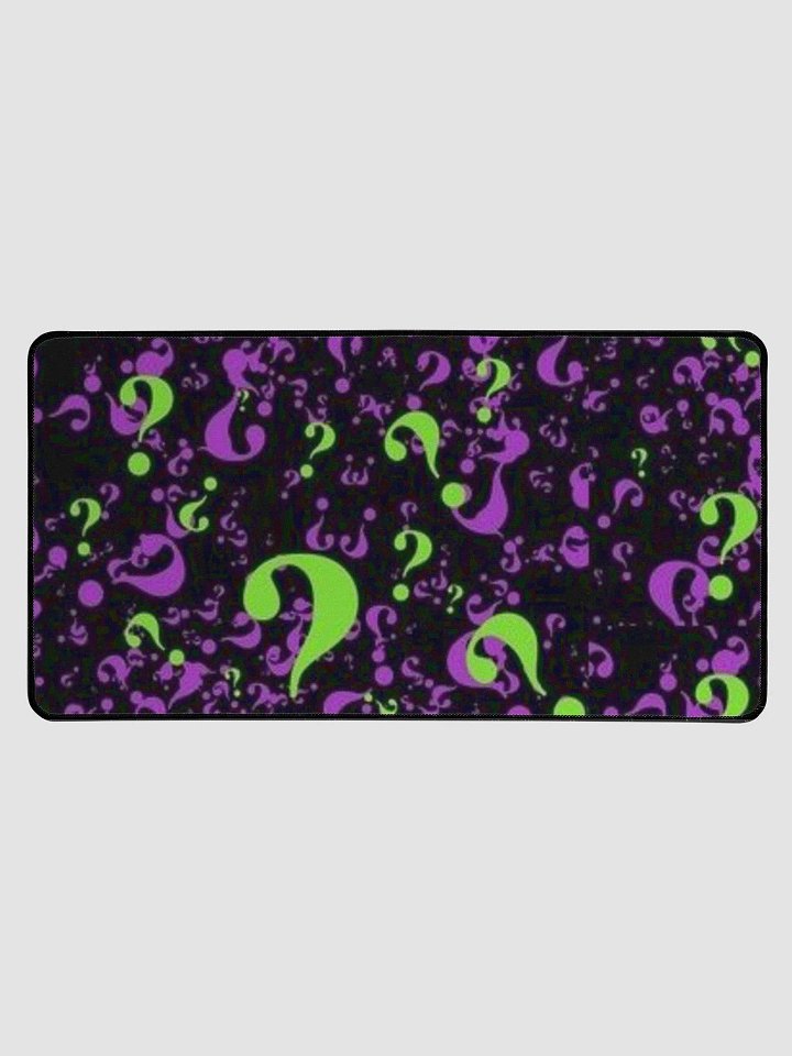 Purple and Green Riddler - Desk Mat 15.5