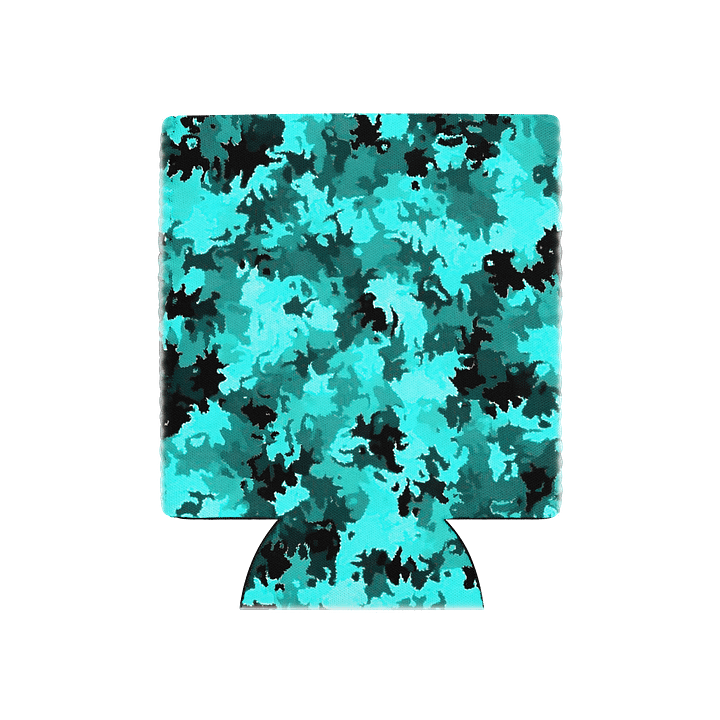 Teal Camo Can Cooler product image (1)
