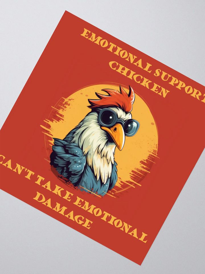 Emotional Support Chicken Sticker (Sticker Series) product image (2)