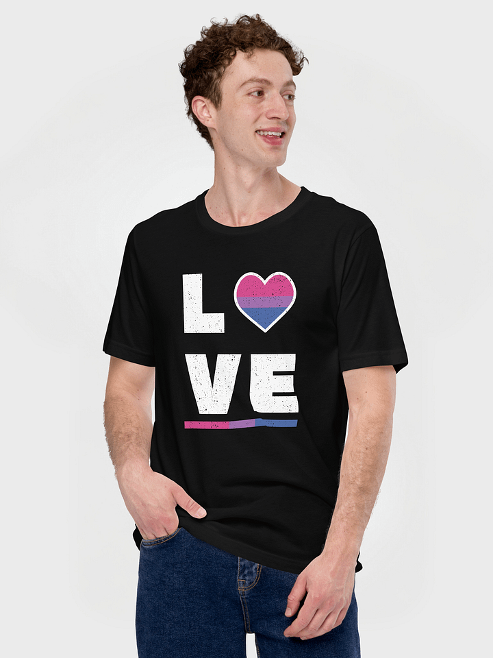 LGBTQ Bisexual Pride Flag Distressed Grunge Love T-Shirt product image (1)