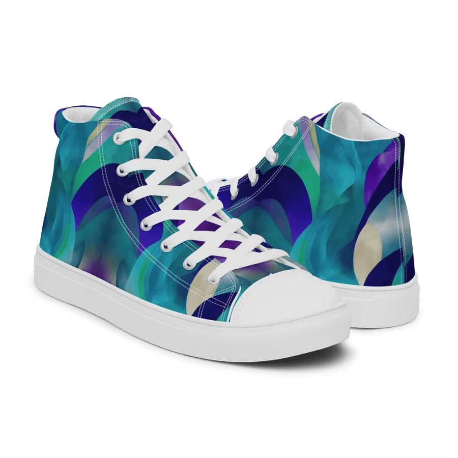 Ethereal Waves Women's High Top Shoes product image (7)