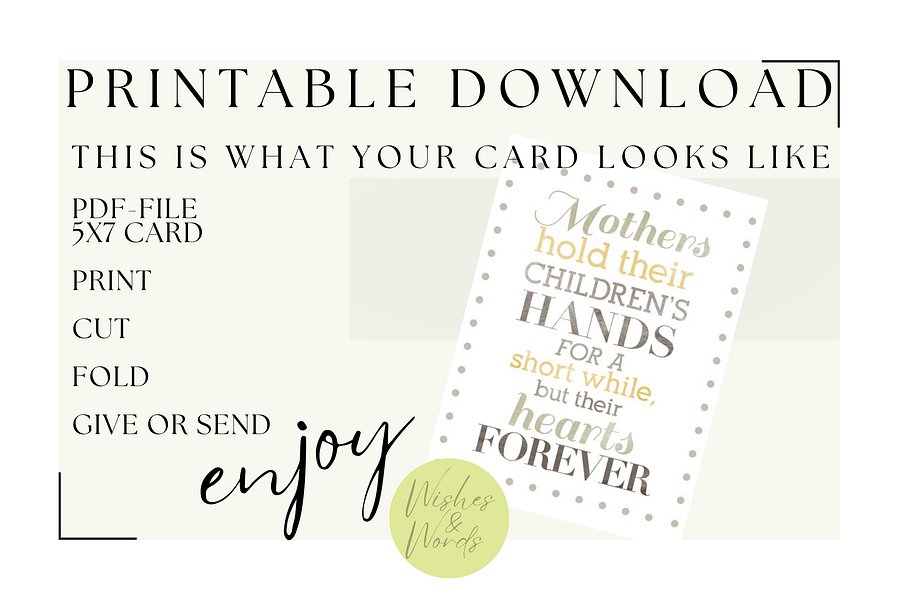 Beautifull Printable Mothersday Card - Digital Download product image (4)