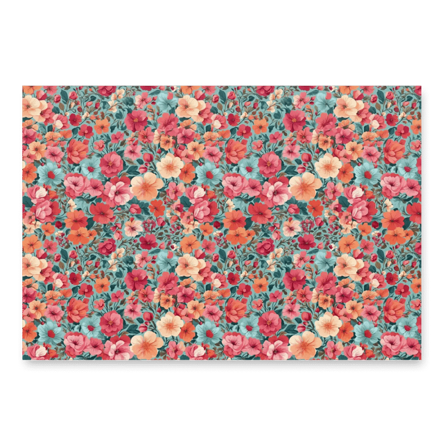 Vibrant Floral Fiesta Wrapping Paper Set product image (5)