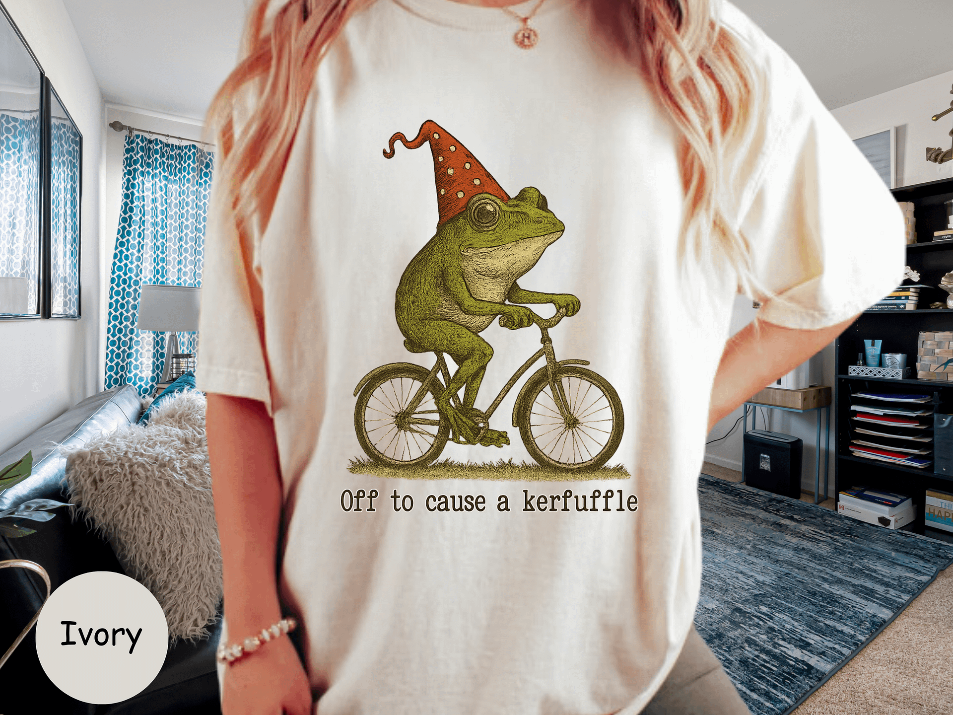 Frog on Bicycle | Wholesome Mischief Comfort Colors® Shirt product image (1)