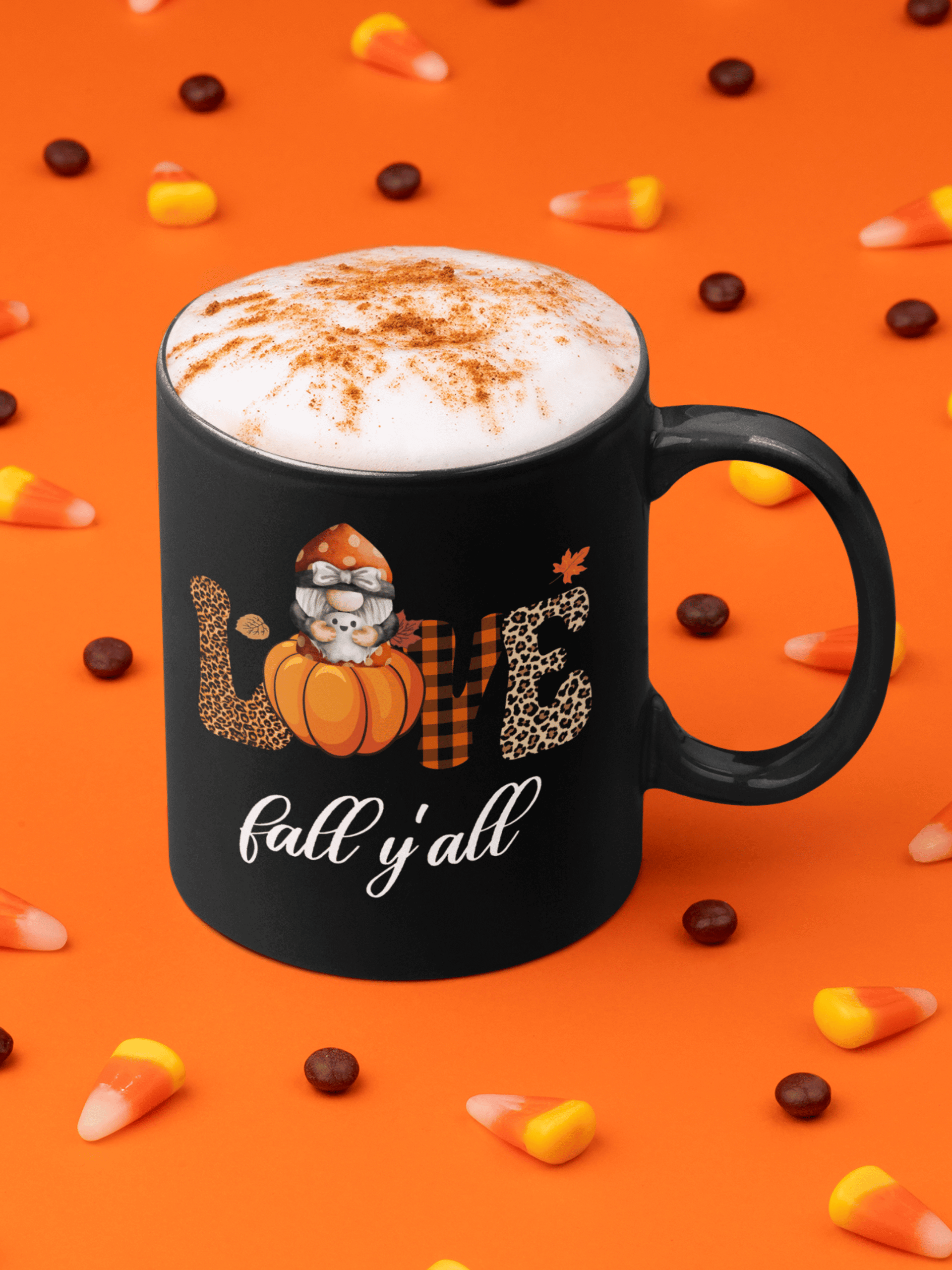 Halloween Gnome and Ghost Love Fall Y'all Mug product image (1)