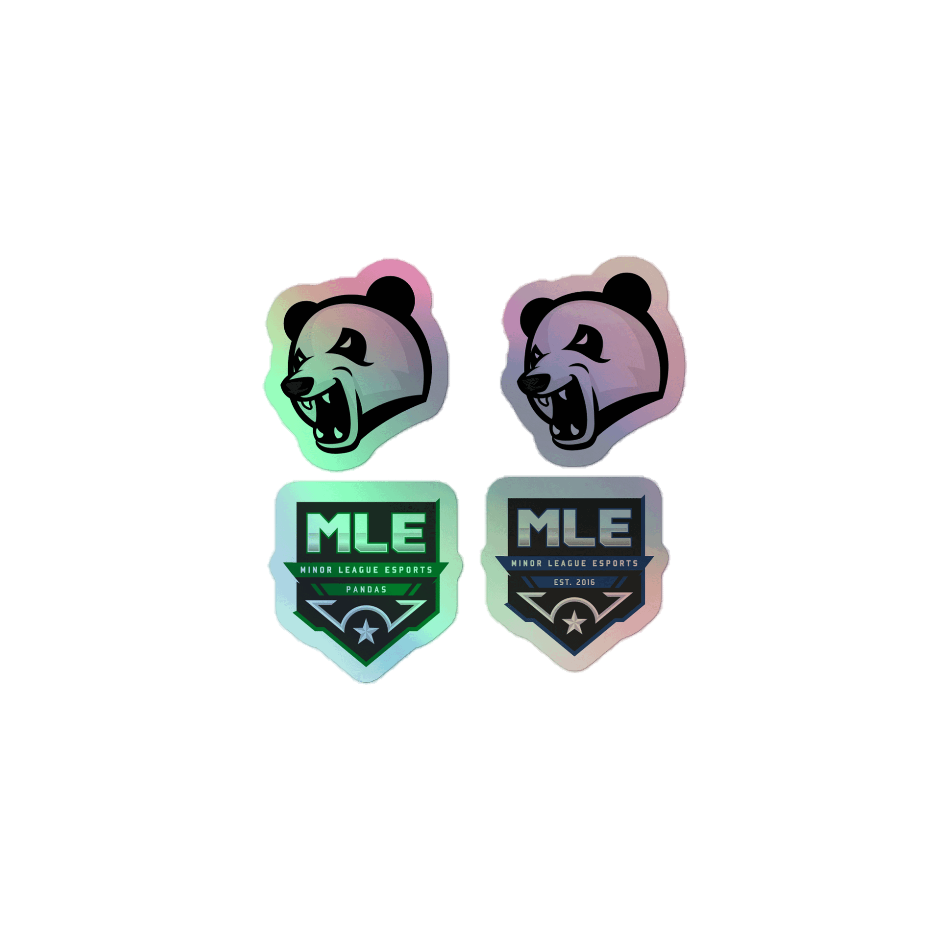 Pandas Holographic Sticker Sheet product image (1)