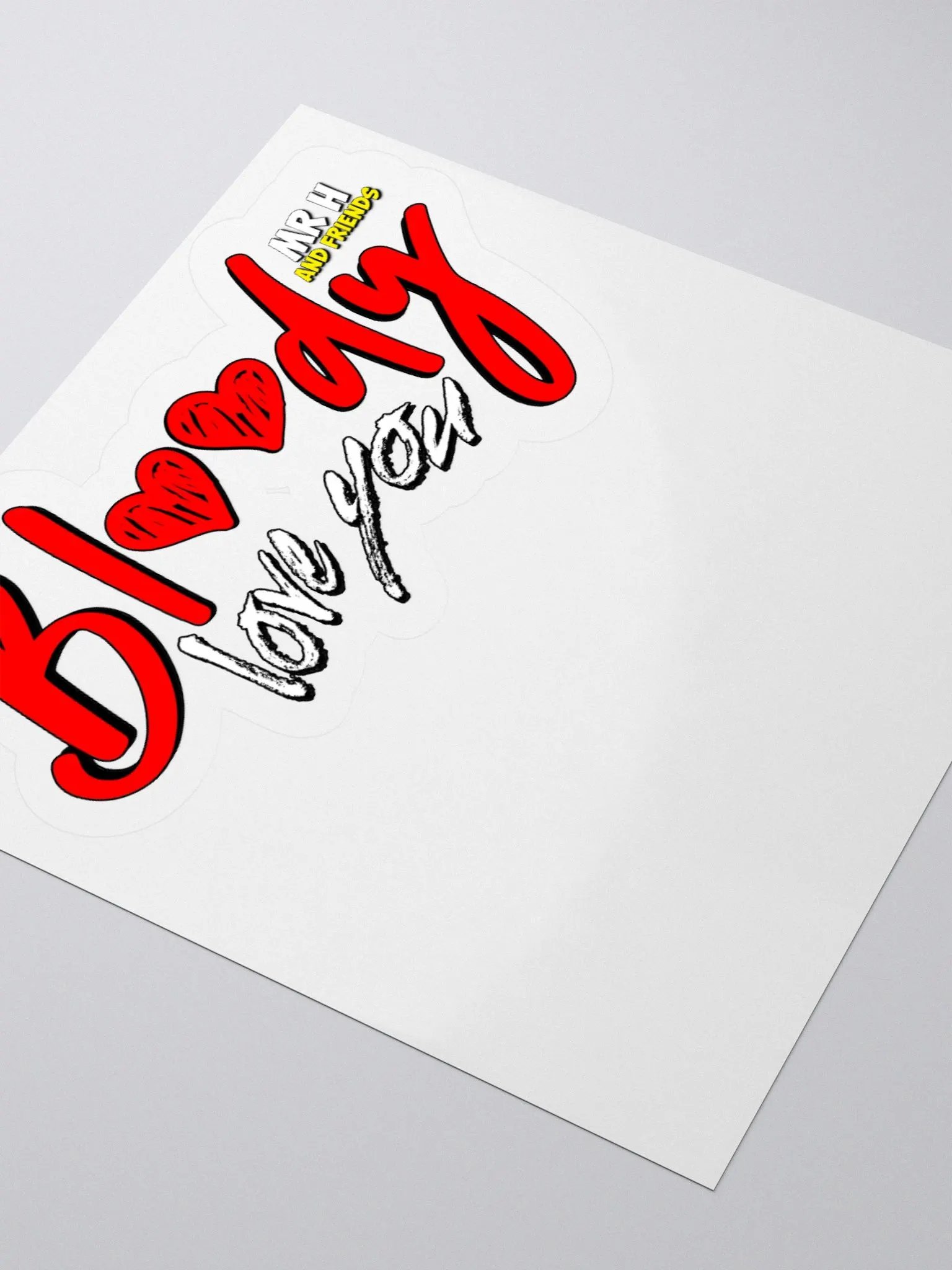 Bloody Love Kiss Cut Stickers product image (9)