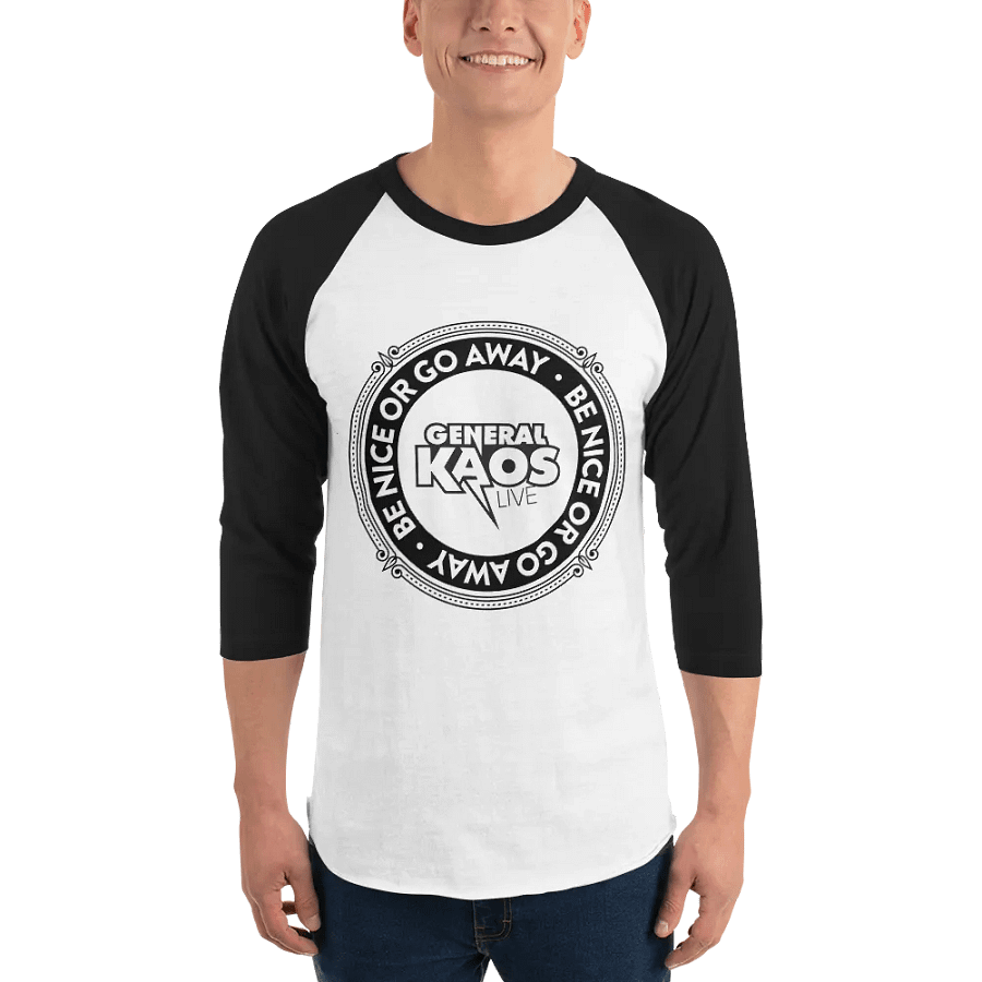 BE NICE (Baseball Tee - DARK LOGO) product image (4)