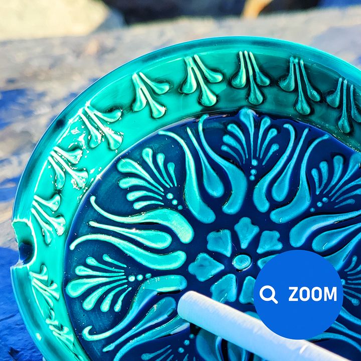 Handmade Turquoise Ceramic Ashtray – Unique Artisanal Home Decor, directly from the shores of the Bosphorus! product image (2)
