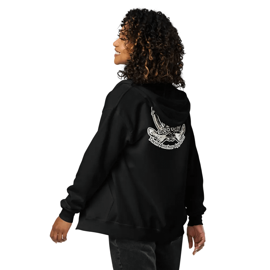 Twin Anchor Logo Zip Hoodie product image (10)