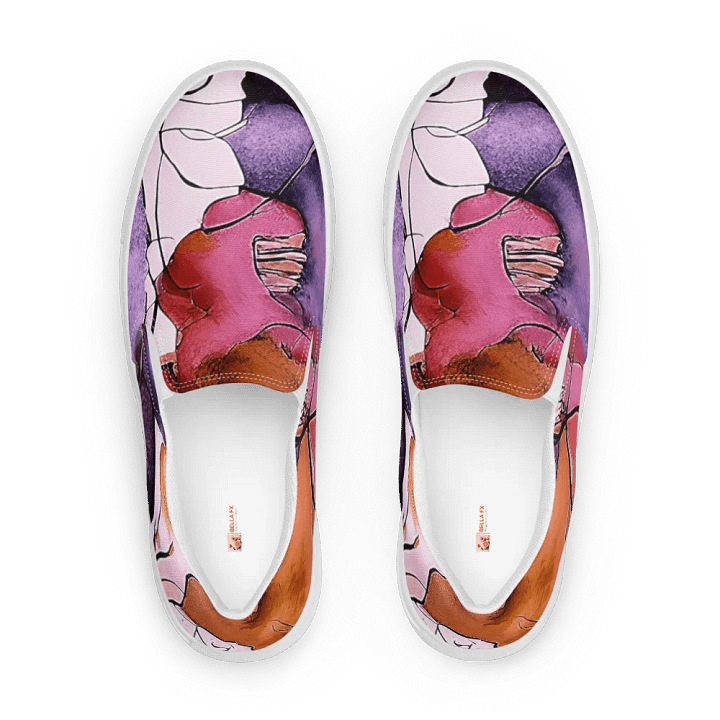 Beach Collection - Mauve-Beach-Yellow Women's Slip-On Canvas Shoes product image (2)