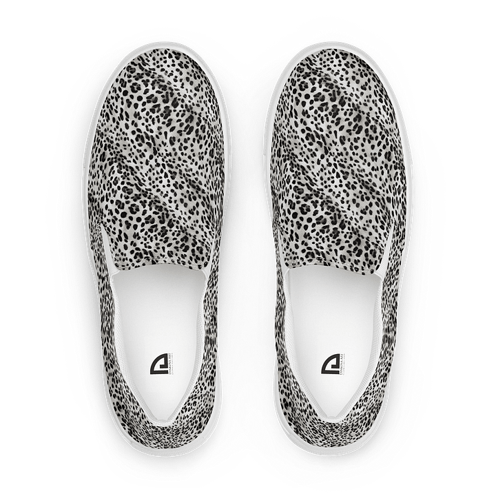 Grey Leopard Woman Canvas Shoes product image (1)