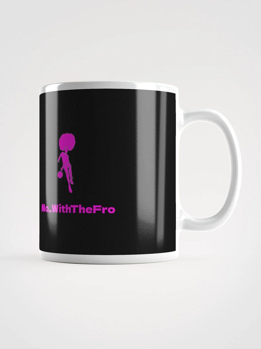 Mo_WithTheFro black Mug pink logo product image (8)