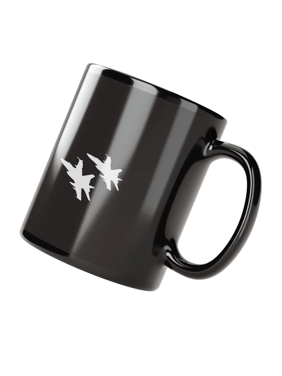 Twin Hornets Logo Mug, Black product image (1)
