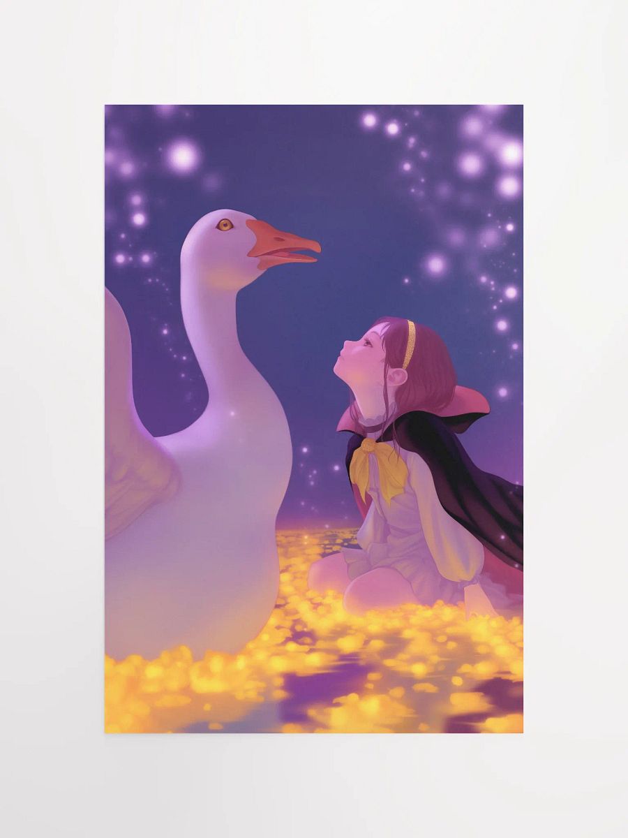 Whimsical Goose and Girl Poster product image (4)