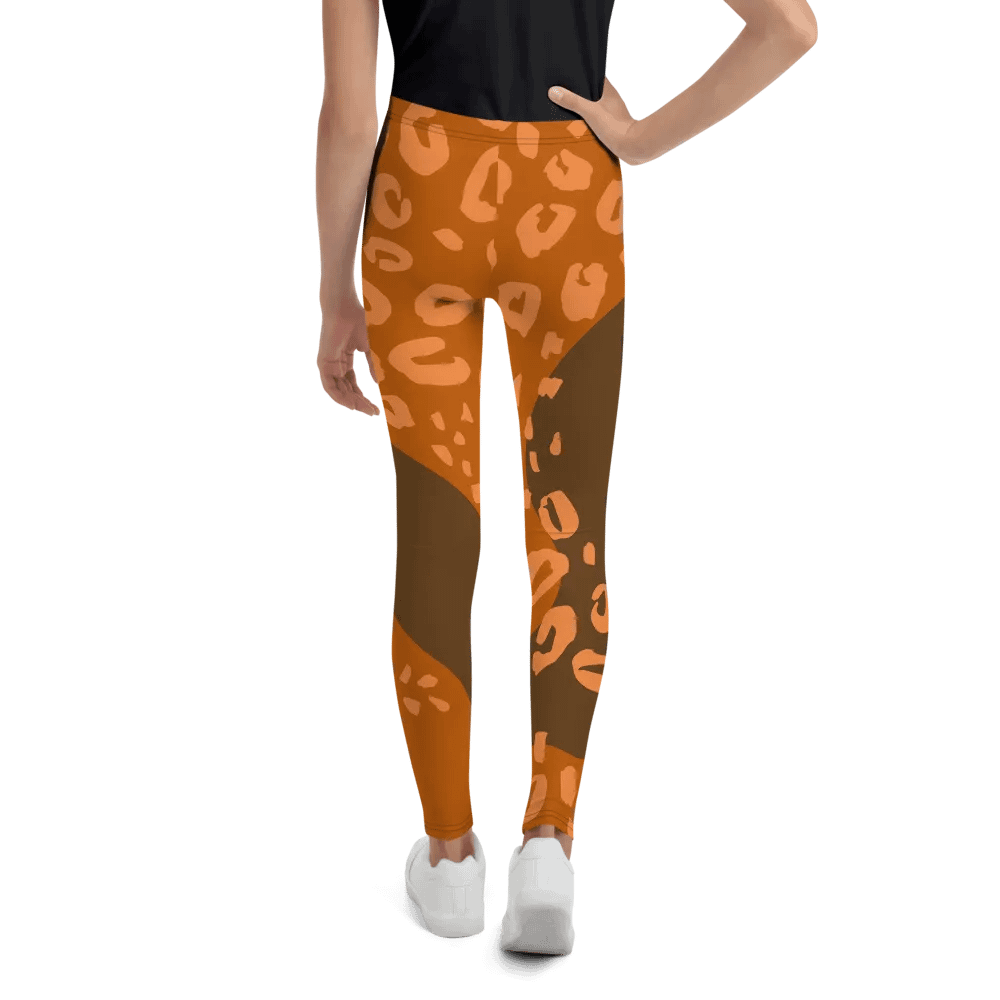 Orange Camo Dreams Youth Leggings product image (4)