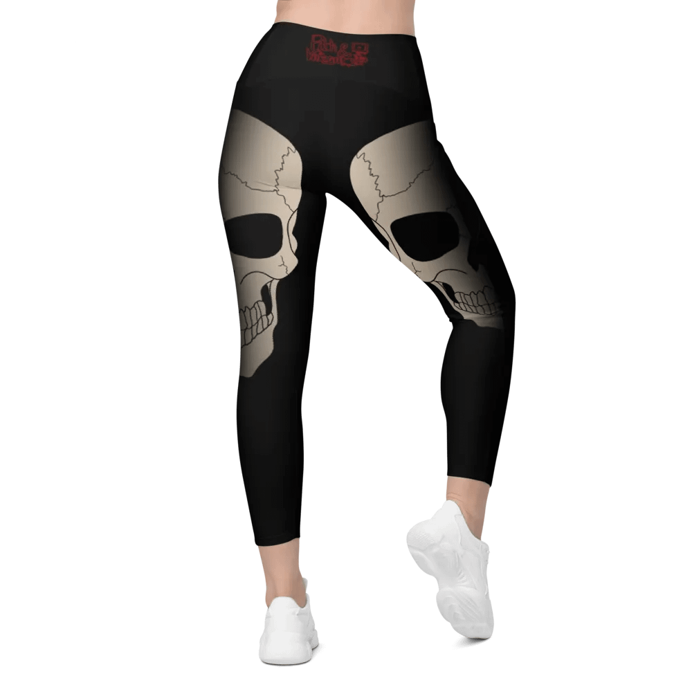 Faded skull crossover leggings with pockets product image (3)