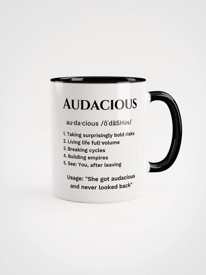 AUDACIOUS defined and described - black on white product image (2)