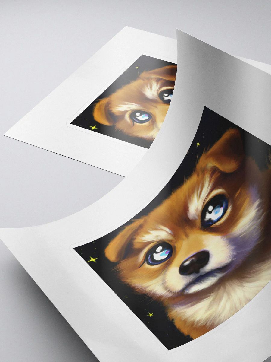 Cute Galactic Puppy Alpha Sticker product image (4)
