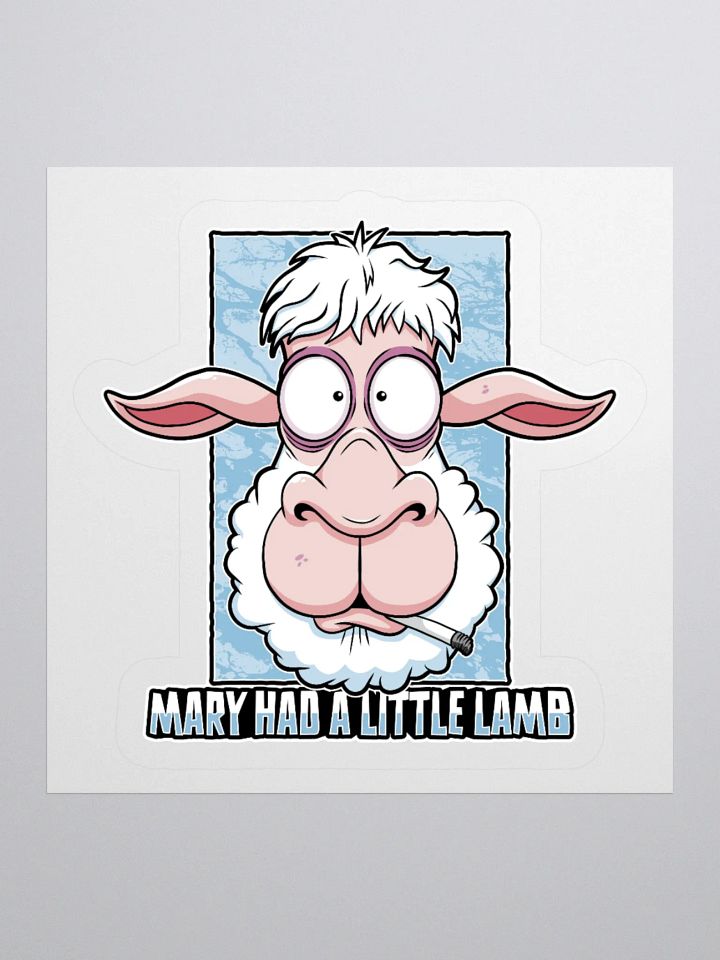 Funny Dark Fairy Tale Lamb Meme Vinyl Sticker product image (3)