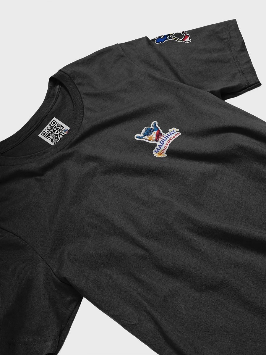 Mabuhay Innovations Supporter T-Shirt with Vibrant Philippine Flag Shaka Hang Loose Hand Gesture Sign product image (3)