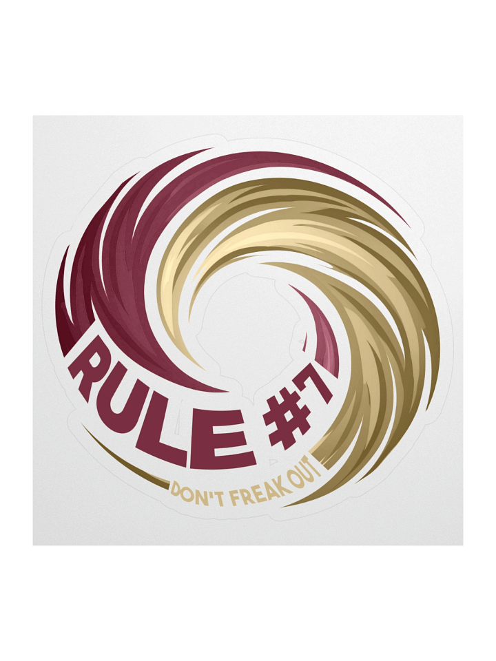 Rule #7 Kiss Cut Sticker Garnet and Gold product image (1)