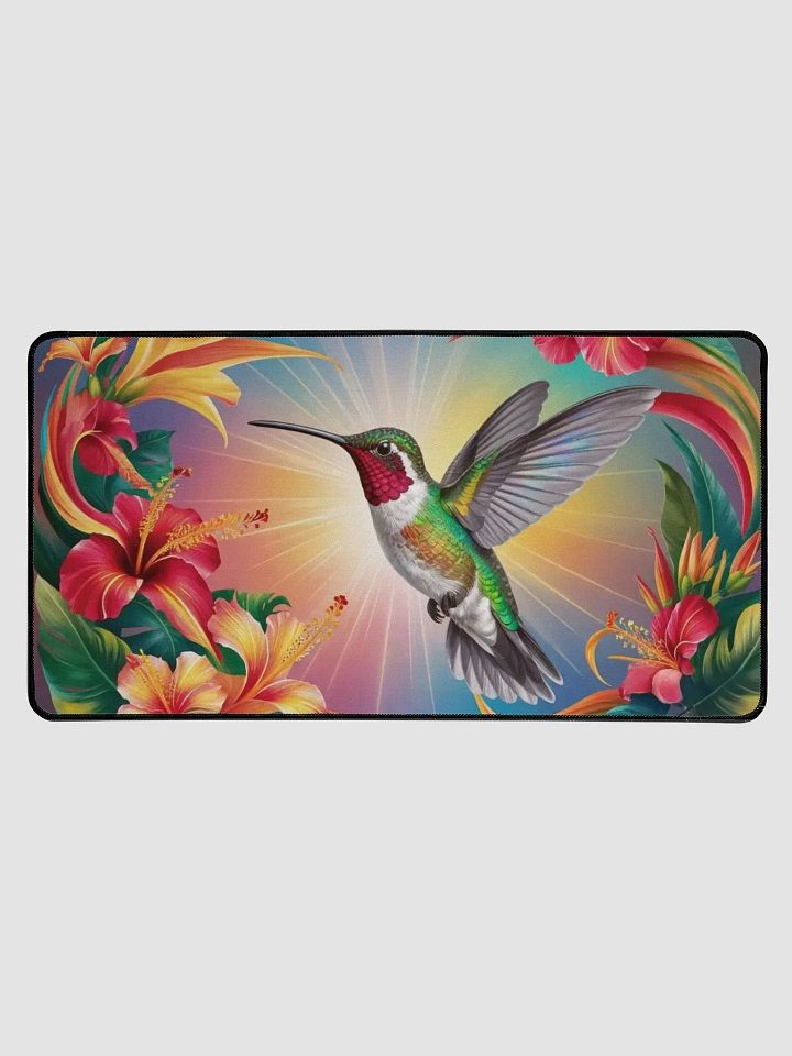 Radiant Hummingbird Desk Mat product image (1)