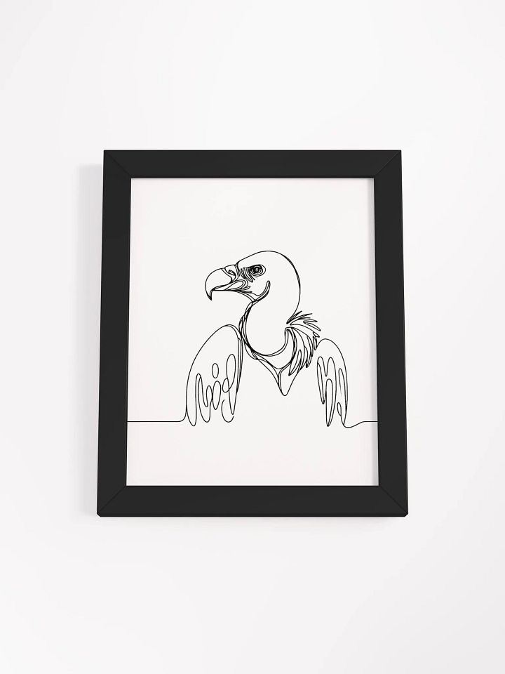 Vulture Line Art Drawing Framed Poster product image (17)