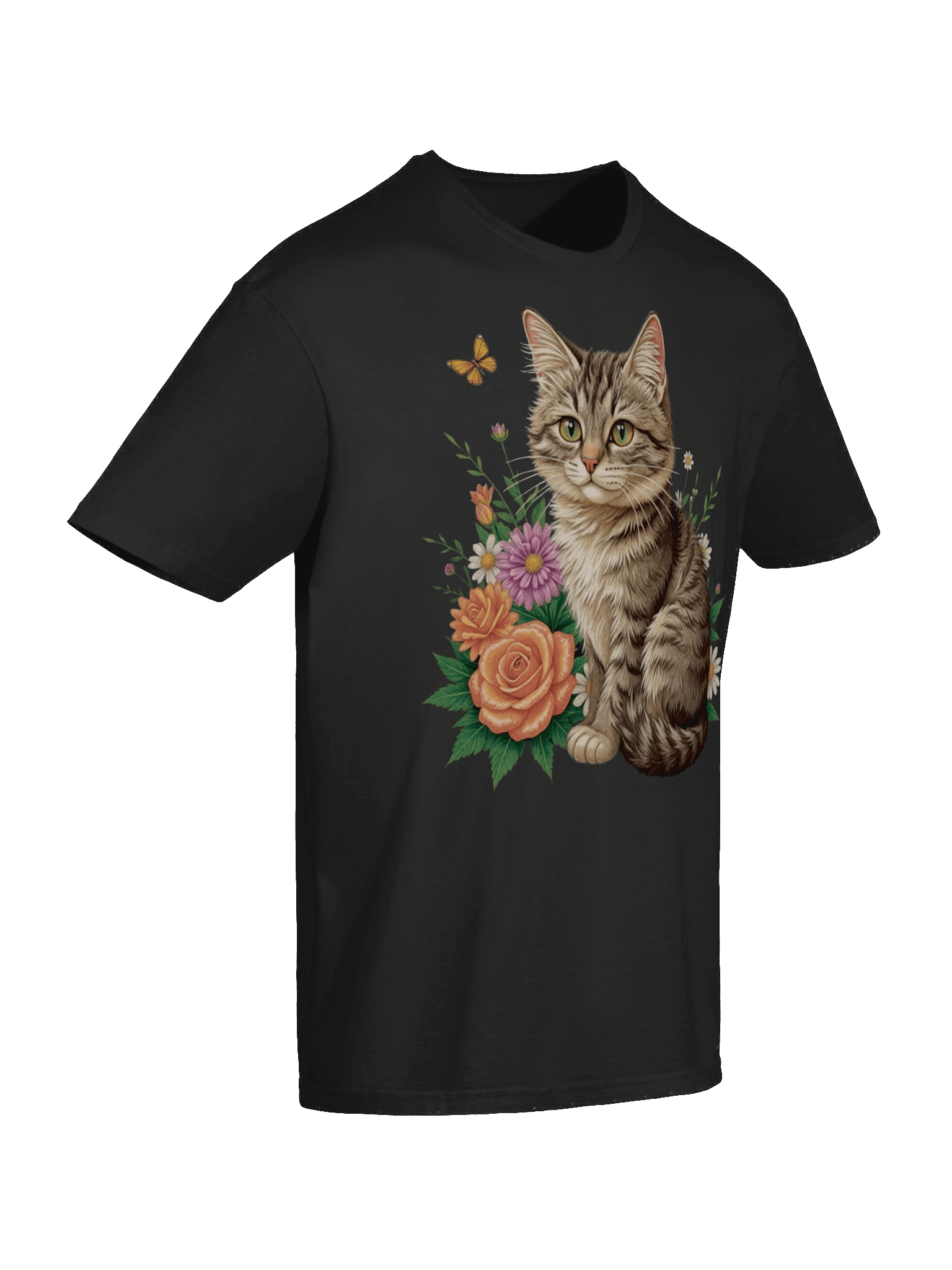 Floral Cute Cat T-Shirt product image (55)