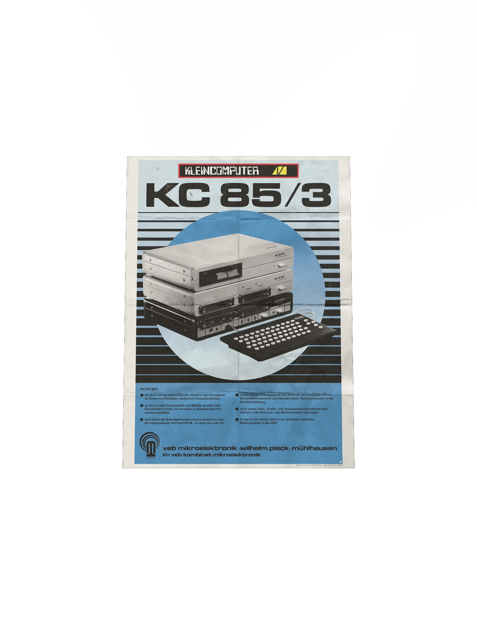 DDR Kleincomputer KC85/3 Poster (vintage design) product image (4)
