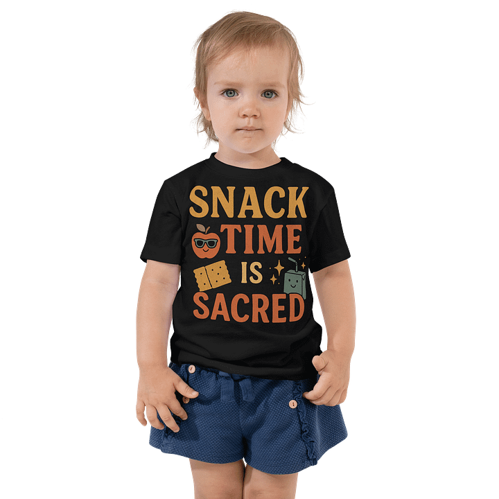 Snack Time Is Sacred Toddler Tee – For the Cutest Snack Enthusiasts product image (1)