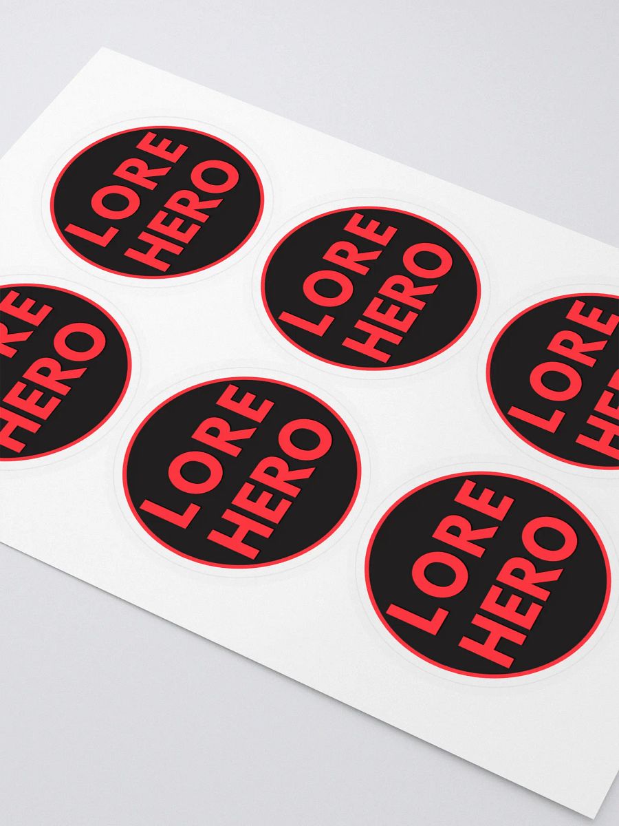 Lore Hero 2.33" sticker sheet (6 pack) product image (2)