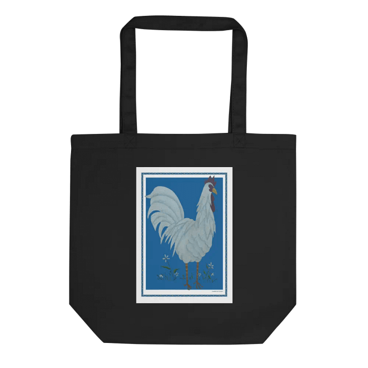 Eco Friendly Tote Bag with Chicken and Blue Background product image (1)