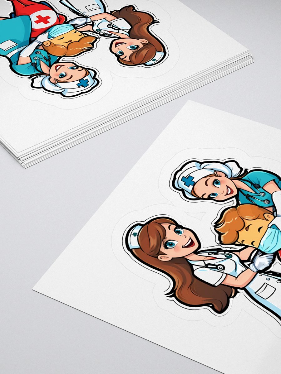 Smiling Nurse Kiss Cut Stickers product image (10)