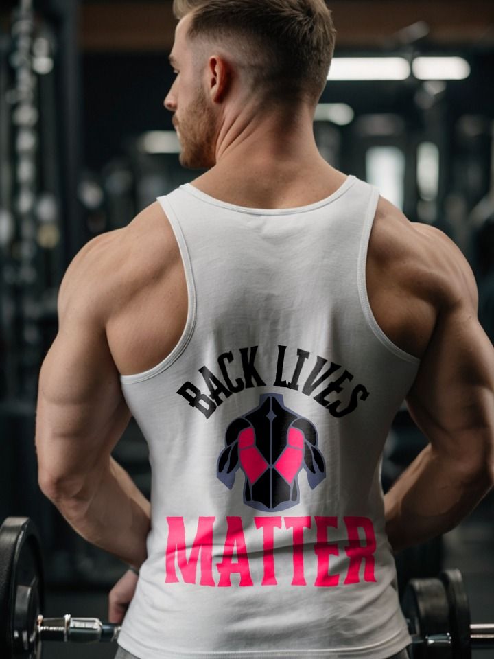 Back Workout Unisex Tank Top I Funny Quote Jersey I Gym Wear product image (2)